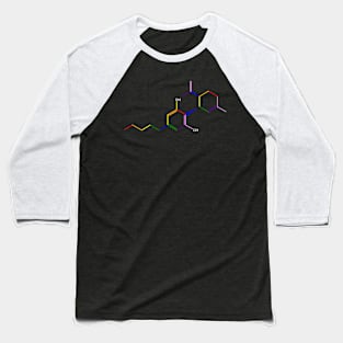 CBD Molecule Rainbow Chemistry Baseball T-Shirt